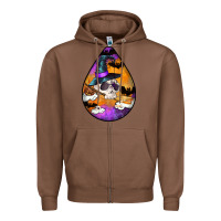 Chestnut Hallowen Teardrop Zipper Hoodie - LillyAllenDesigns