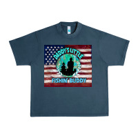 Midnight Navy daddy's little fishin buddy Urban Heavy Tee - TumblerDesignByShophia