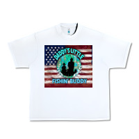 White daddy's little fishin buddy Urban Heavy Tee - TumblerDesignByShophia
