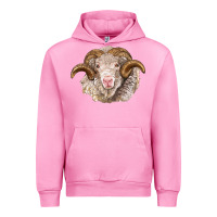Fuchsia Pink merino wool ram Urban Hoodie - BarkalooDesign