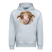 Heather Grey merino wool ram Urban Hoodie - BarkalooDesign