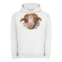 Pigment Lunar Rock merino wool ram Urban Hoodie - BarkalooDesign