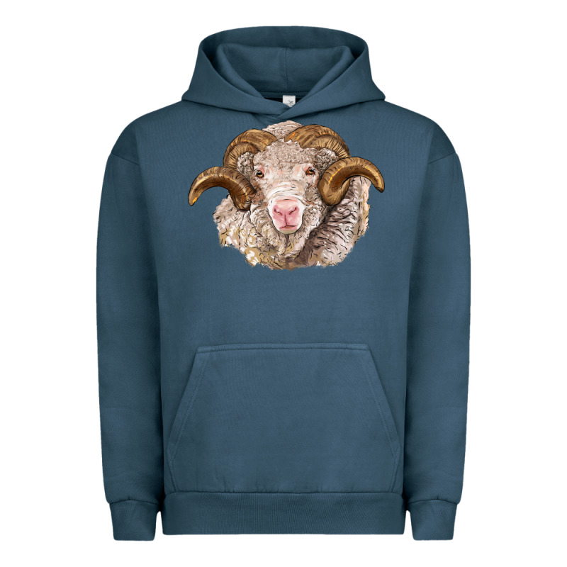 Merino Wool Ram Urban Hoodie by BarkalooDesign | Teevron