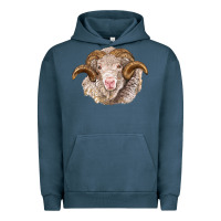 Pigment Midnight Navy merino wool ram Urban Hoodie - BarkalooDesign