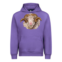 Tulip merino wool ram Urban Hoodie - BarkalooDesign