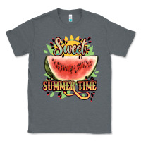 Charcoal Heather sweet summer time watermelon Classic Tee - NancyCooperArtShop