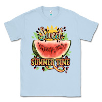 Dusty Blue sweet summer time watermelon Classic Tee - NancyCooperArtShop