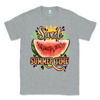 Heather Grey sweet summer time watermelon Classic Tee - NancyCooperArtShop