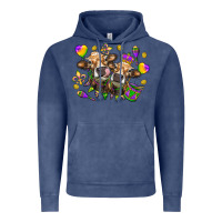 Vintage Denim Mardi Gras Heifers Vintage Hoodie - HowdyJamesFarm