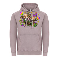 Vintage Zinc Mardi Gras Heifers Vintage Hoodie - HowdyJamesFarm