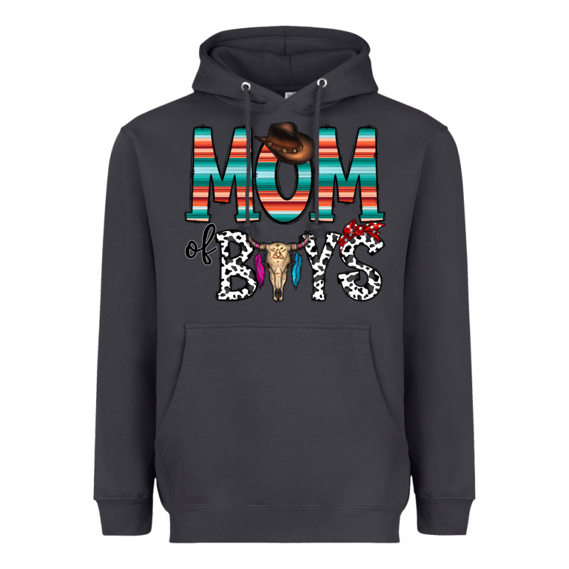 Mom Of Boys Heavyweight Hoodie by CowhideDigitalArt | Teevron