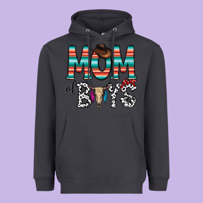 Mom Of Boys Heavyweight Hoodie Designed By Cowhidedigitalart