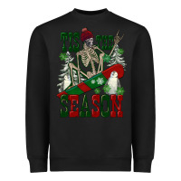 Black tis the season skeleton snowboard Heavyweight Sweatshirt - FaDigitalArtStudio