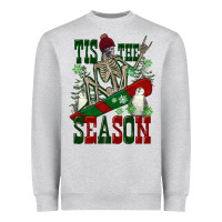 Heather Grey tis the season skeleton snowboard Heavyweight Sweatshirt - FaDigitalArtStudio