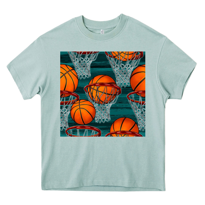 Basketball Hoop Seamless Pattern Heavy Core Tee by BundleAndBundleShop | Teevron