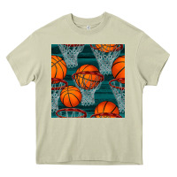 Mossy basketball hoop seamless pattern Heavy Core Tee - BundleAndBundleShop