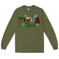 Army Green mama claus christmas Long Sleeve Tee - CowGirlArtShop