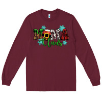 Burgundy mama claus christmas Long Sleeve Tee - CowGirlArtShop