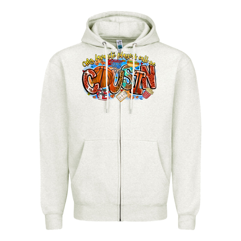 My Favorite Players Call Me Cousin Basketball Zipper Hoodie by CowhideDigitalArt | Teevron