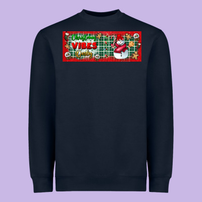 Christmas Vibes Only Heavyweight Sweatshirt Designed By Bundleandbundleshop