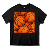 Black basketball seamless pattern Heavy Core Tee - BundleAndBundleShop