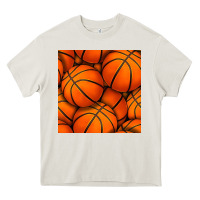 Cream basketball seamless pattern Heavy Core Tee - BundleAndBundleShop