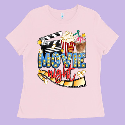 Movie Night Ladies Tee Designed By Artiststas