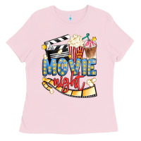 Bubblegum Pink movie night Ladies Tee - Artiststas