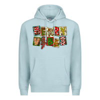 Blue Mist Merry Vibes Premium Hoodie - FaDigitalArtStudio