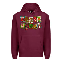 Burgundy Merry Vibes Premium Hoodie - FaDigitalArtStudio