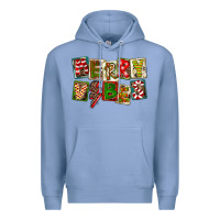 Colony Blue Merry Vibes Premium Hoodie - FaDigitalArtStudio