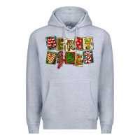 Heather Grey Merry Vibes Premium Hoodie - FaDigitalArtStudio