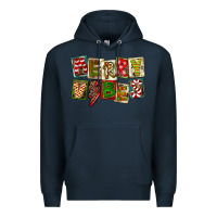 Navy Merry Vibes Premium Hoodie - FaDigitalArtStudio