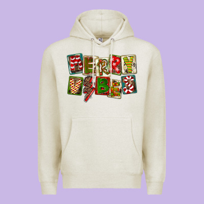 Merry Vibes Premium Hoodie Designed By Fadigitalartstudio