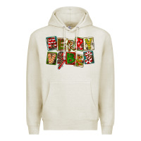 Oatmeal Heather Merry Vibes Premium Hoodie - FaDigitalArtStudio