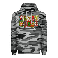 Slate Camo Merry Vibes Premium Hoodie - FaDigitalArtStudio
