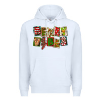 White Merry Vibes Premium Hoodie - FaDigitalArtStudio