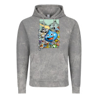 Cloud Rock dragon quest slime print Vintage Hoodie - lanVoArt
