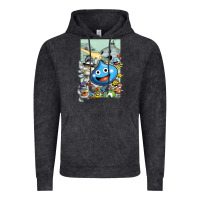 Vintage Black dragon quest slime print Vintage Hoodie - lanVoArt