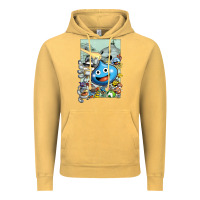Vintage Mustard dragon quest slime print Vintage Hoodie - lanVoArt