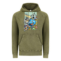 Vintage Olive dragon quest slime print Vintage Hoodie - lanVoArt