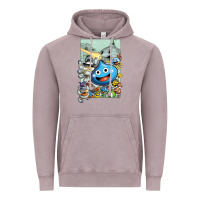 Dragon Quest Slime Print Vintage Hoodie | Teevron