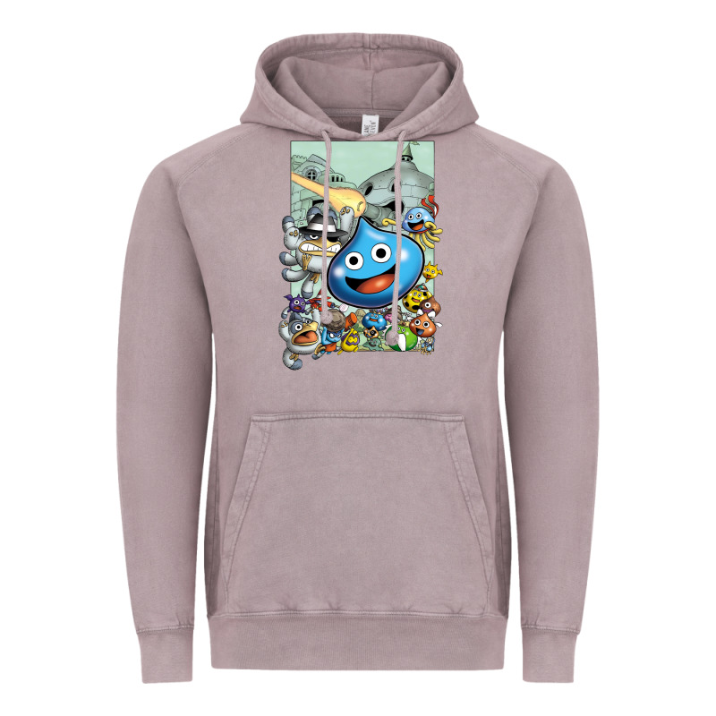 Dragon Quest Slime Print Vintage Hoodie by lanVoArt | Teevron