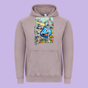 Dragon Quest Slime Print Vintage Hoodie Designed By Lanvoart