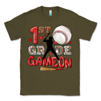 Army Green back to school 1st baseball game on Classic Tee - NancyCooperArtShop