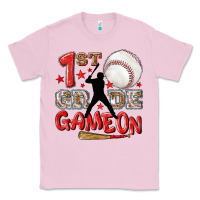 Bubblegum Pink back to school 1st baseball game on Classic Tee - NancyCooperArtShop