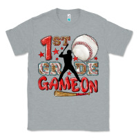 Heather Grey back to school 1st baseball game on Classic Tee - NancyCooperArtShop