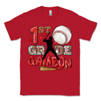 Red back to school 1st baseball game on Classic Tee - NancyCooperArtShop