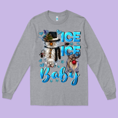Ice Ice Baby Long Sleeve Tee Designed By Cowgirlartshop