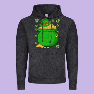 Ireland Leprechaun Hat Pot Of Gold Irish St Patricks Day Vintage Hoodie Designed By Lanvoart